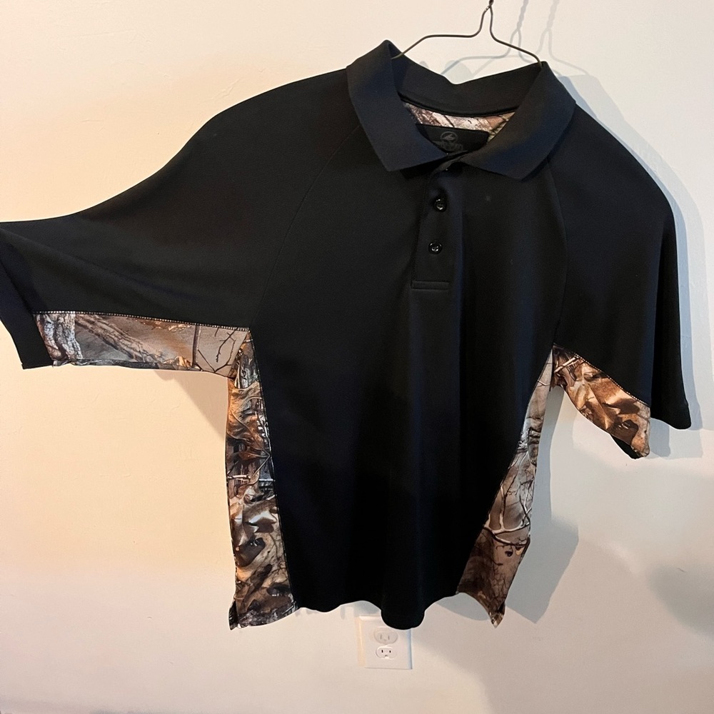 Redhead Black and Camouflage Polo Shirt